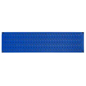 8in x 32in Horizontal Blue Metal Pegboard Tool Board Panel