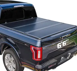 Hard Folding Truck Bed Tonneau Cover Compatiable with Ford F150 F-150 2015-2026 6.5 FT Standard Box, Tri Fold Style，Cars accessories