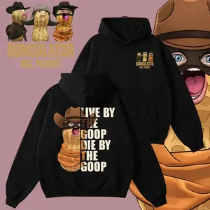 LIVE BY THE GOOP, DIE BY THE GOOP Hoodie, Peanut Bungulator Goop Hoodie – Funny Cowboy Peanut Graphic Hoodie, Unisex Streetwear Pullover, YouTuber Fan Merch, Casual Oversized Hoodie