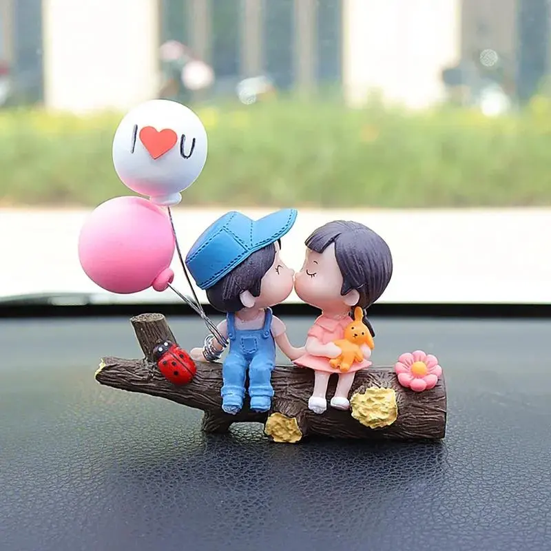 2026 New 1-3pcs Anime Car Interior Decoration Cute Kissing Couple Action Figure Auto Dashboard Decoration For Car Accessories Interior