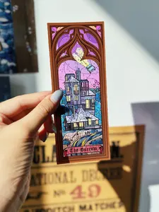 The Christmas Burrow Stained Glass Bookmark