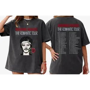 Bruno The Romantic Tour 24K Magic Unisex T-Shirt, Retro Concert Tour Dates Back Print Hooligans Graphic Tee, Great Gift Idea for Music Lovers 9