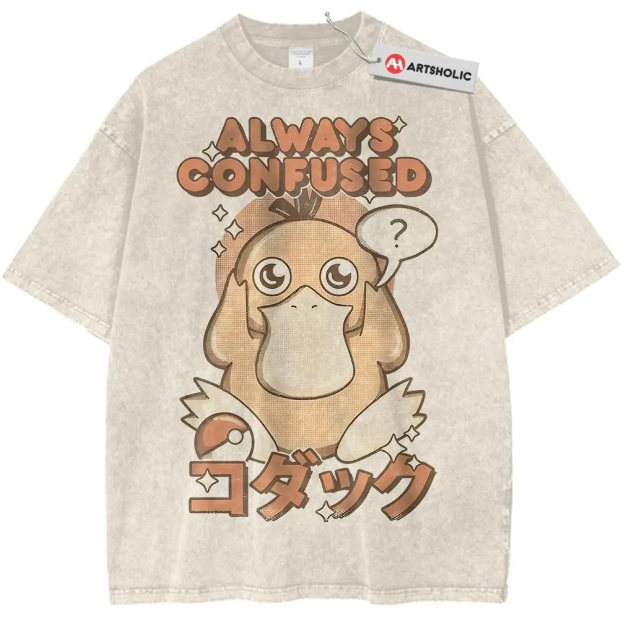 Psyduck Shirt, Pokemon Shirt, PKM Shirt, Anime Shirt, Vintage Graphic Cotton T-Shirt, Gift For Him or Her, Comfortable Stretch