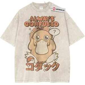 Psyduck Shirt, Pokemon Shirt, PKM Shirt, Anime Shirt, Vintage Graphic Cotton T-Shirt, Gift For Him or Her, Comfortable Stretch
