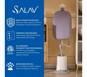 SALAV Complete Garment Steamer w/ Smart Auto-Off Sensors