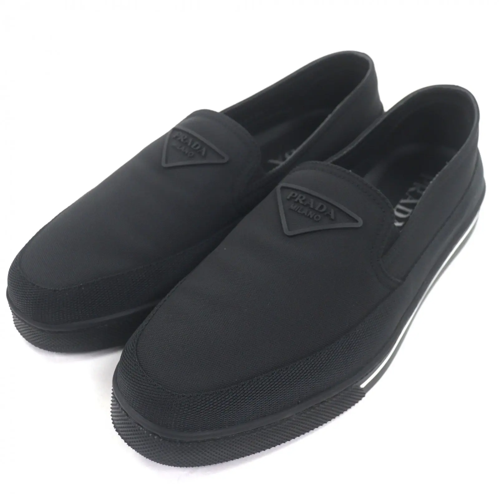 Pre-owned PRADA Nylon Small Leather Goods Loafers
