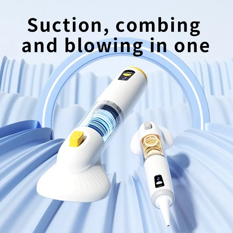 New High Suction Pet Grooming Cleaning Vacuum Cleaner, Cat Dog Hair Remover Brush Blower Combo, Car Home Use, Efficient Fur Removal Vacuum Machine, Grooming Tool