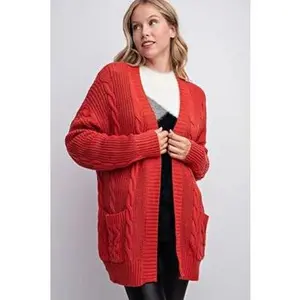 Classic Cable Knit Cardigan - Multiple Colors