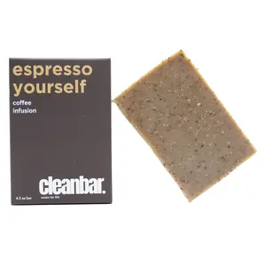 Cleanbar All-natural Bar Soap - Espresso Yourself - Coffee, Almond, Lavender, Peppermint, & Lemon Exfoliating Soap 4.5 oz Made in USA Body Care
