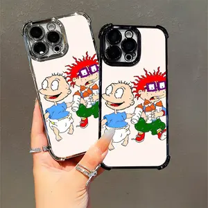 Rugrats Tommy Pickles Chuckie Finster Cartoon iPhone Case, Fun Design for Kids Teens Cartoon Lovers Back to School, Compatible with iPhone 11/12/13/14/15/16 (Pro Max/Plus)