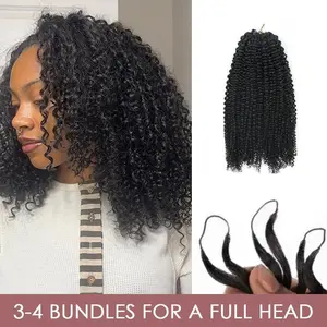 LWIGS 【About 60 Strands/bundle】Feather Crochet Hair Extensions Human Hair Blend for Knotless Braids - 3 or 4 Bundles for Full Head  #SpringStatements