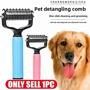 Professional Dog Cat Comb, Poodle Specific Knot Brush, Dual-Sided Fur Remover, Essential Pet Grooming Tool, Hair Removal Brush, Grooming Accessories