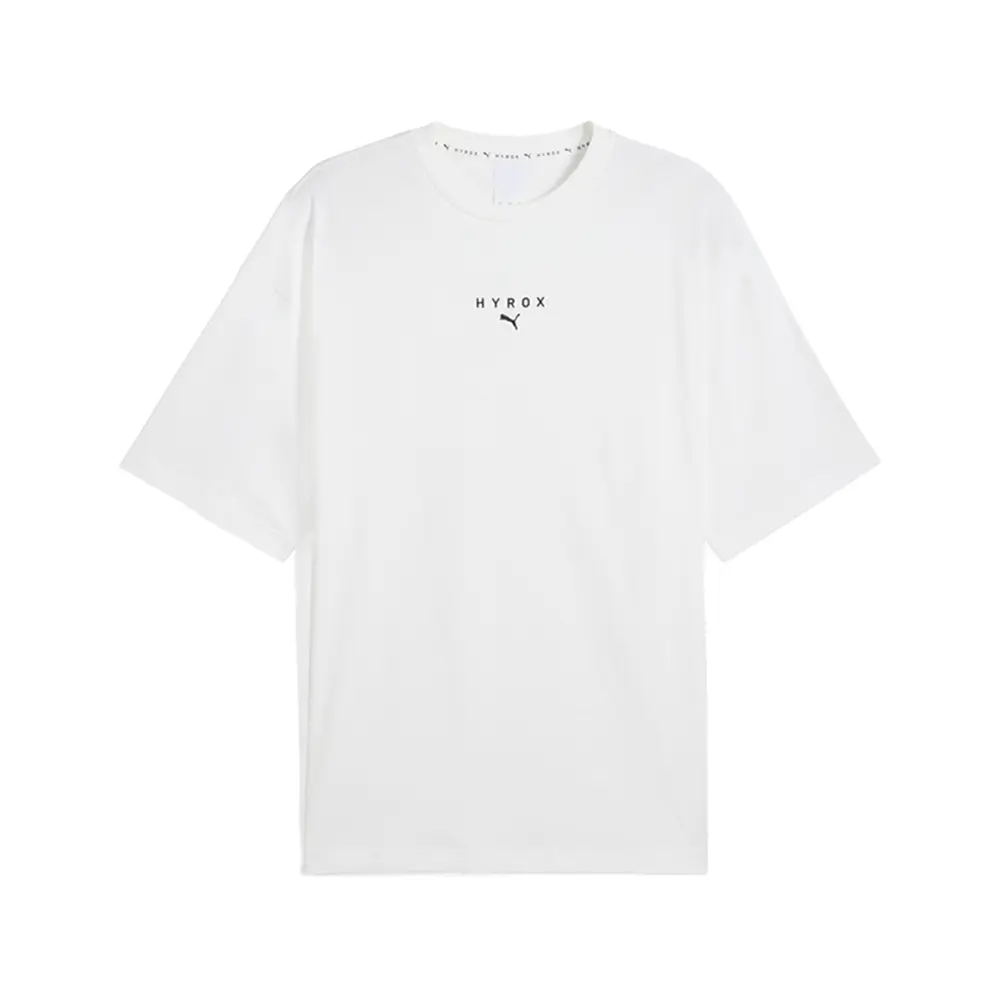 PUMA Mens X Hyrox Oversized Crew Neck Short Sleeve Casual Tops Casual - White