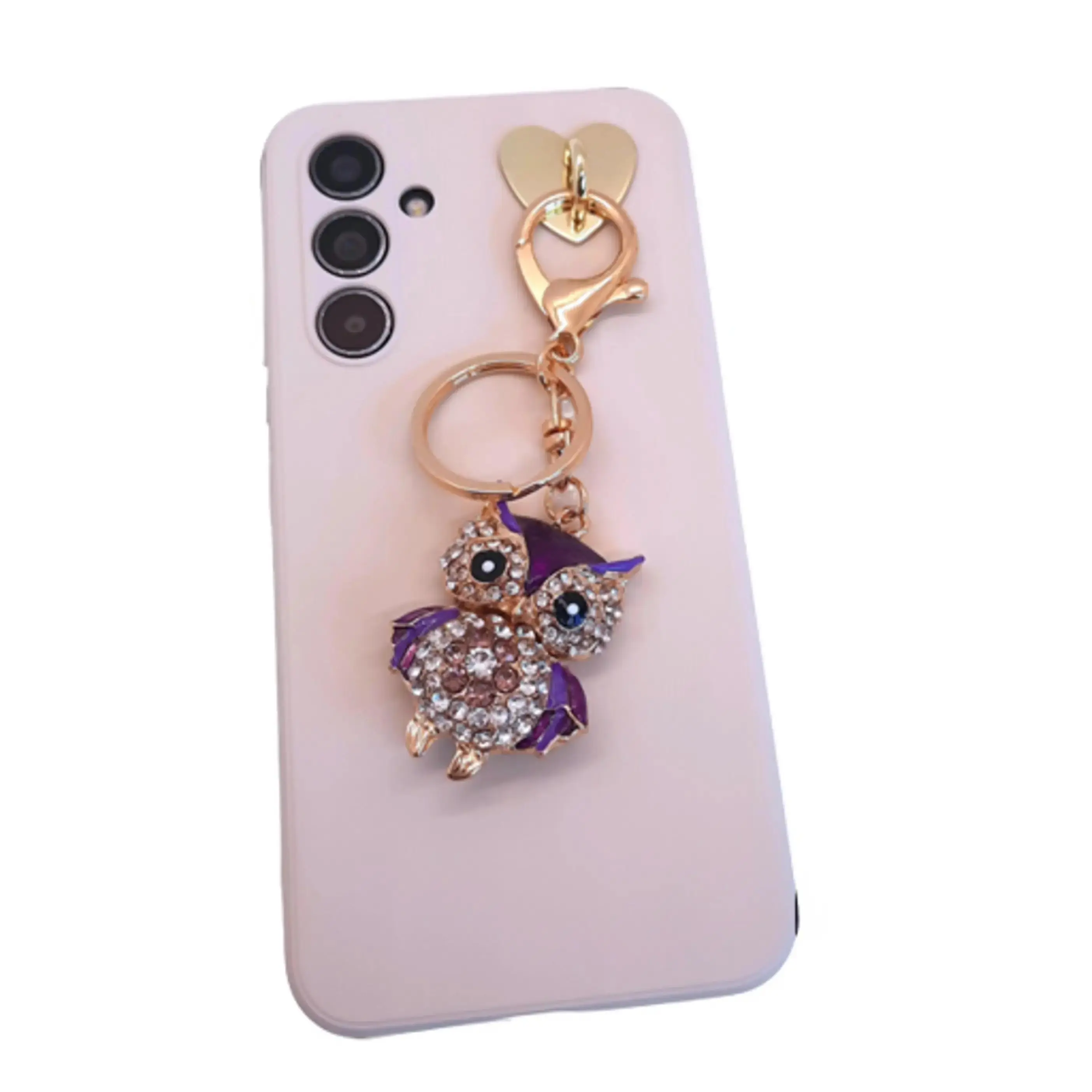 Oaklee the Owl Glitzy Drop Charm for Keychains, Bagclips and Phones