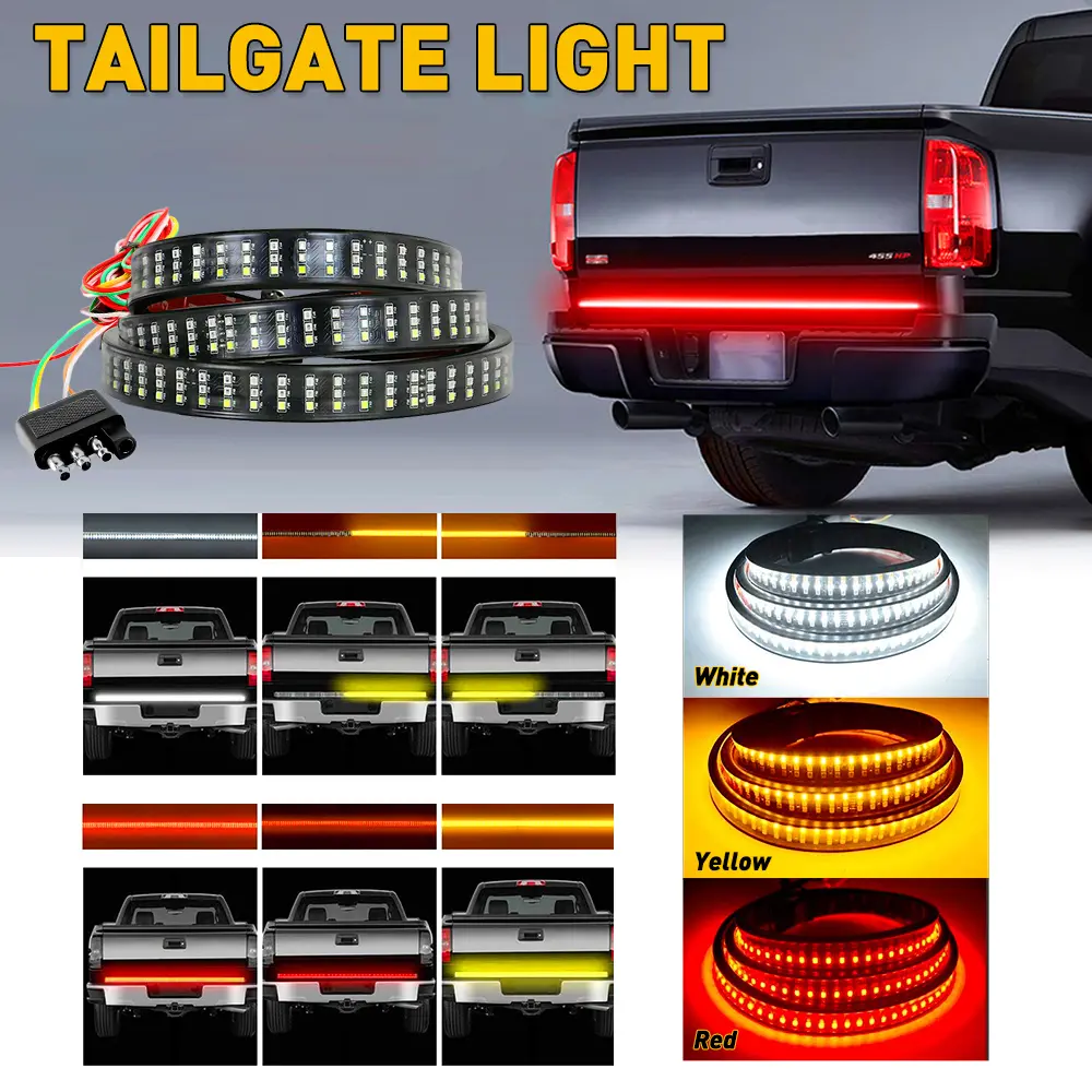 48"/60" LED Strip Tailgate Light Bar Reverse Brake Signal For Chevy Ford Dodge GMC Truck