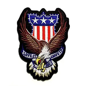 America Love It or Leave It Eagle Patriotic Iron On Sew On Patch