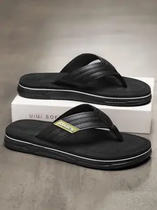 Men's Casual Letter Label Design Slides, New Style Non-slip Comfortable Slippers for Outdoor Beach, Fashionable Slippers for Indoor & Outdoor Wear, Boy, Footwear for Beach