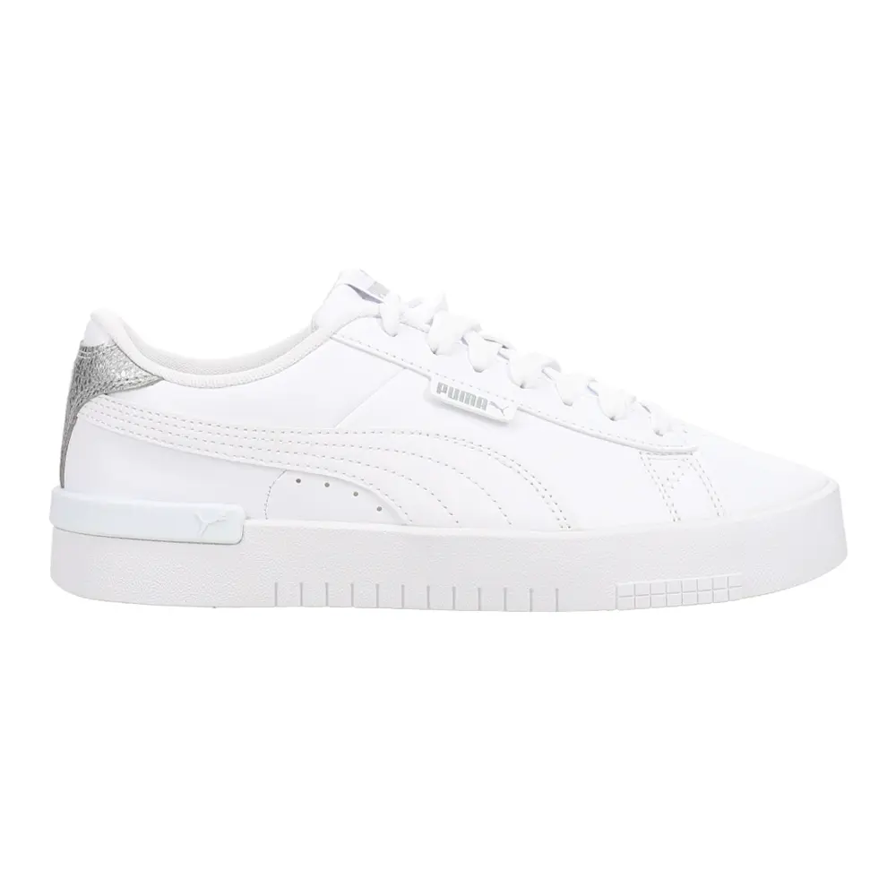 PUMA Womens Jada Distressed Perforated Lace Up Sneakers Shoes Casual - White