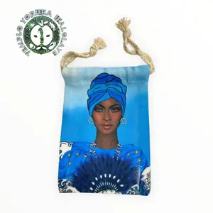 Yemaya cowries shell bag 4"x 6"