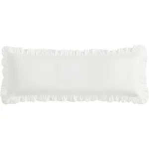 Ruffled Pillow Cases Set of 1, White Body Pillow Cover Soft Brushed Microfiber Ruffled Edge with Envelope Closure for Bedding Decor (20"x54")