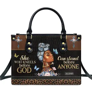 Jesuspirit Leather Handbags For Women - Bible Bags Religious Bag - Christian Gifts For Women (Black Women Medium)