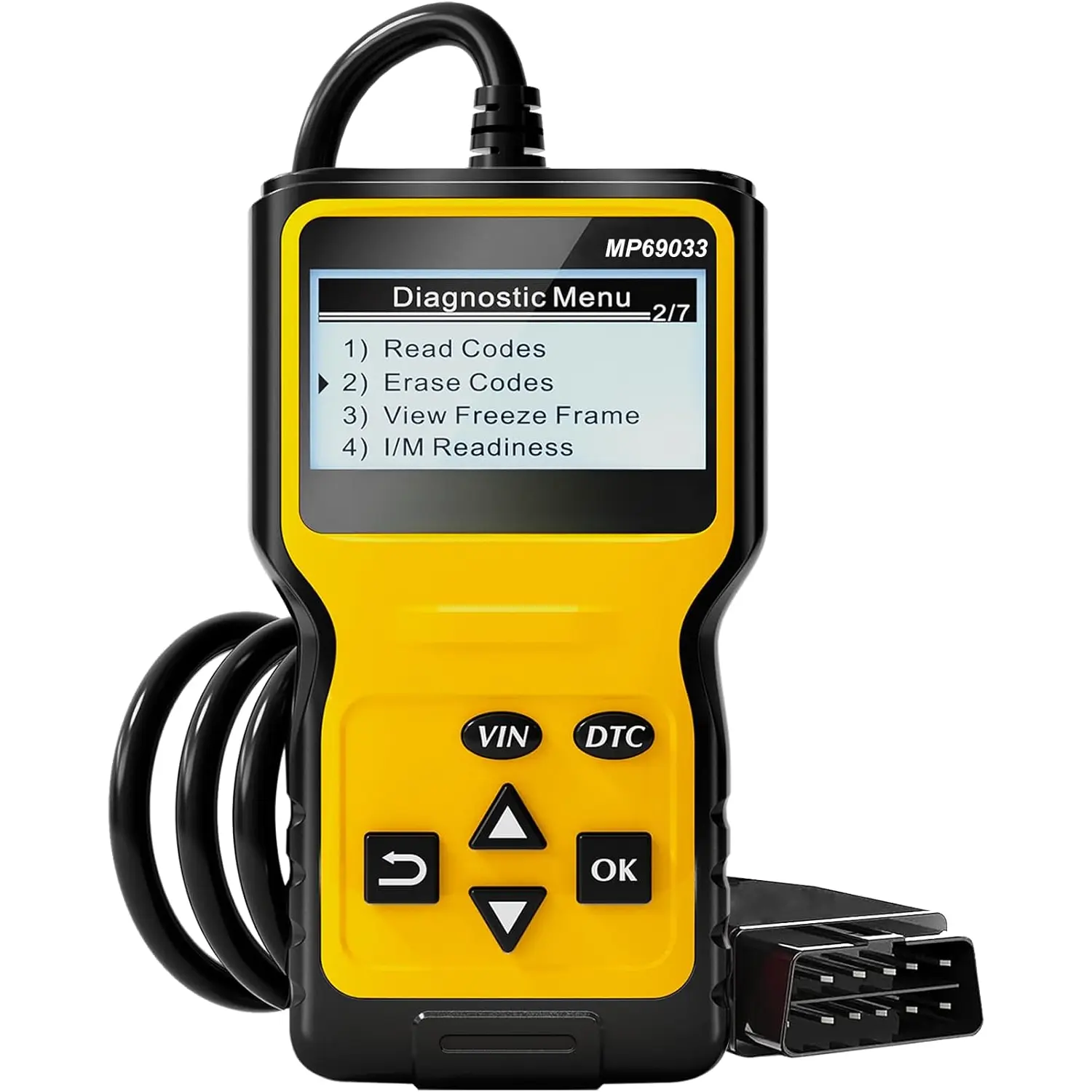 MP69033  OBD2 Scanner Code Reader Engine Fault Scanner CAN Diagnostic Scan Tool for All OBD II Protocol  Since 1996, Yellow