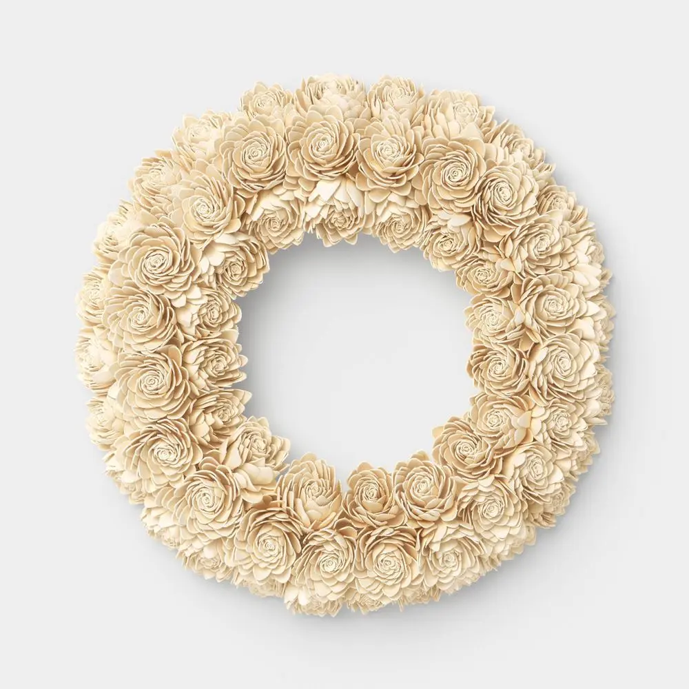 4.25" Shola Flower Preserved Wreath - Threshold 4.25" Shola Flower Preserved Wreath - Threshold