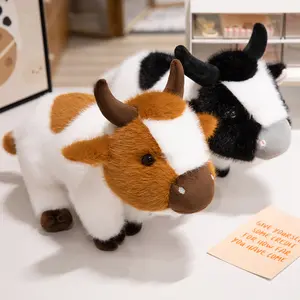 Cute Plush Cow Stuffed Animal Toys, 30cm & 40cm Farm Animals, Multicolor, Soft Carpet Decor Gift for Kids