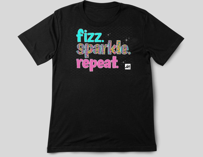 Fizz Sparkle Repeat | Bomb Party Fizz | unisex graphic tee t-shirt SoftStyle Ring Spun Cotton | BP jewelry rep apparel