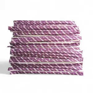 Pixy Silly Stix Candy Sweet & Sour Sugar Filled Straws Purple Grape 46 Count Pack Colombia Origin No Warranty Snack Bonbon