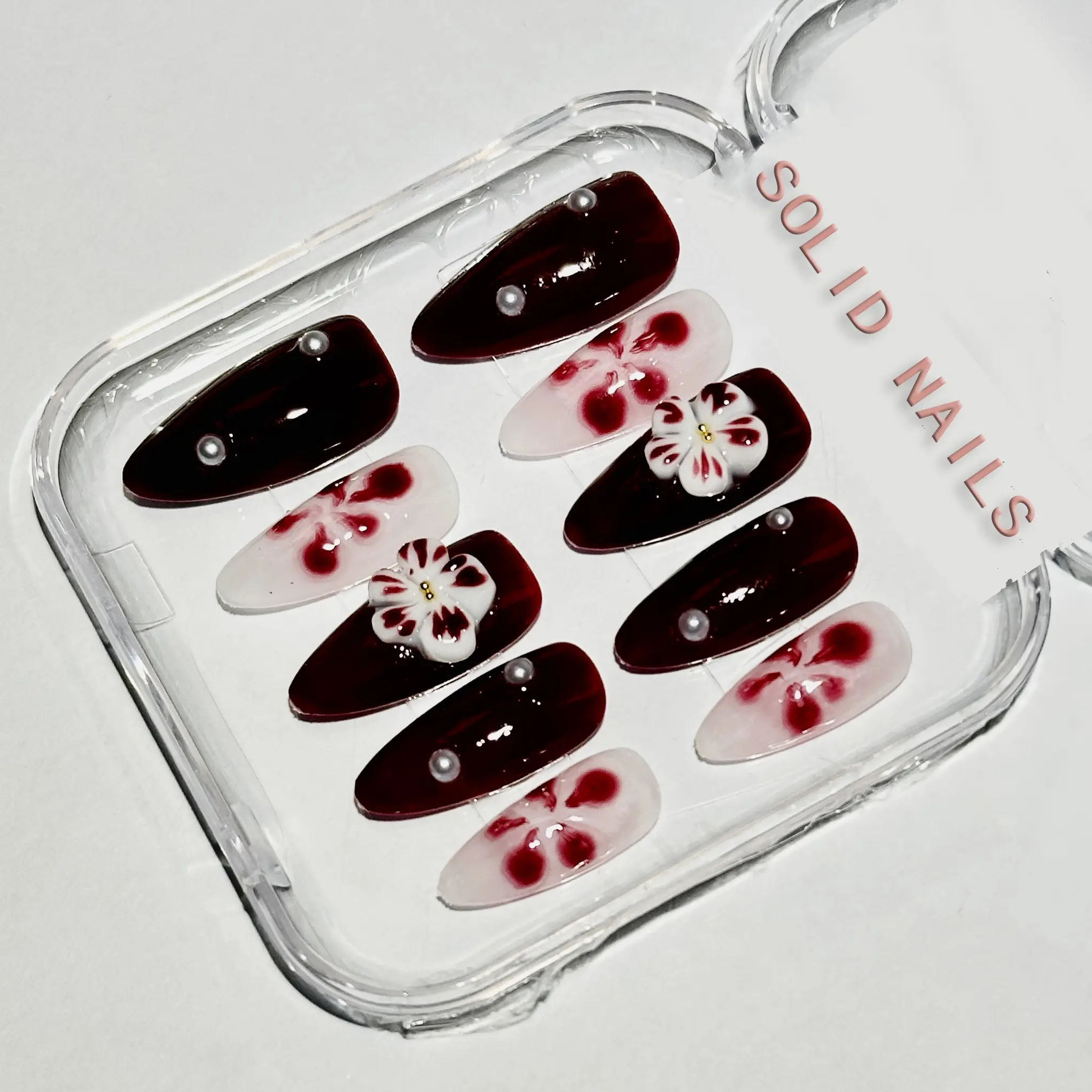 Solid Nails 3D Floral Mary Handemade Press On Nails REUSABLE 3D Gel Fake nails acrylic press nails/Summer 2025 Spider Web Pumpkin  Halloween Haunted House   Press-on Nails Spooky Pumpkin Short Press-On Nails