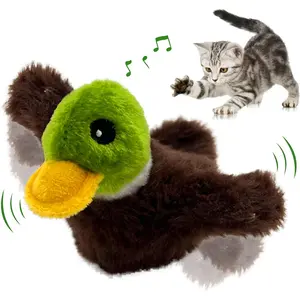 SORTORA Interactive Flapping Duck Cat Toys, Chirping fun Cat Toys, Touch Activated Kitten Toys Rechargeable, Cat Toys for Bored Indoor Adult Cats Exercise Gift Pet Toys Plush