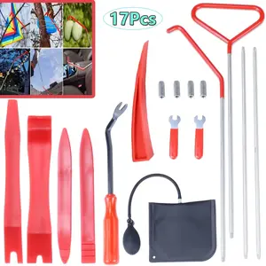 17 piece set of car wedge block pry bar, car repair air cushion, including long handled pliers and car wedge pump, driving door inflation pump tool, car auxiliary tool, vehicle maintenance, portable design, suitable for car disassembly tool set tiktokshop