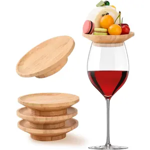 4 count  Glass Charcuterie Topper, 4" Mini Charcuterie Boards,  Appetizer Plates for Family Gatherings, Restaurants, Bars