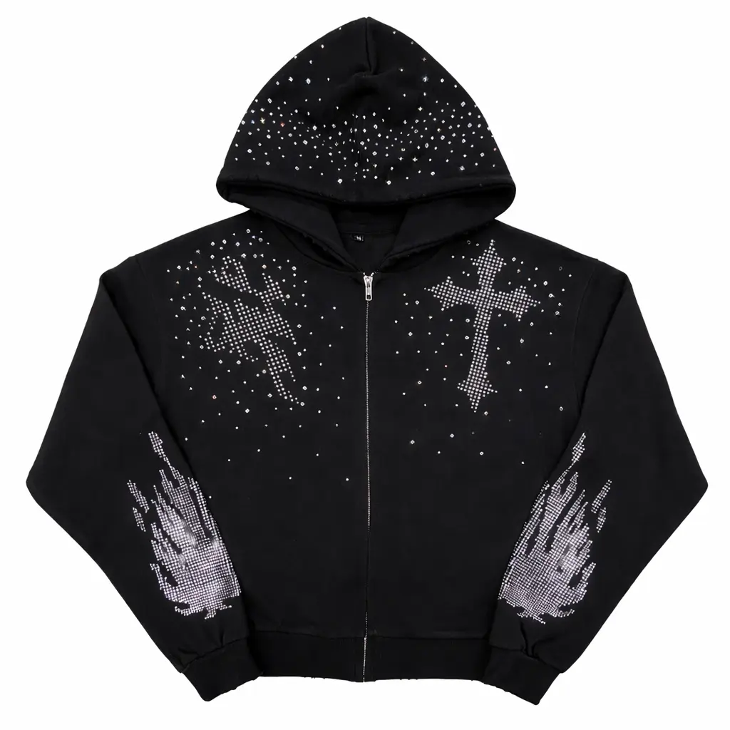 black hellstar zip up hoodie - TikTok Shop
