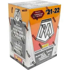 2021-22 Panini Mosaic Road to FIFA World Cup Soccer Blaster Box (Orange Fluorescent Parallels)
