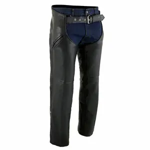 Milwaukee Leather Men's Thermal Lined Premium Leather Motorcycle Bikers Riders Chaps