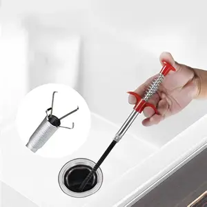 Say goodbye to clogged drains!  This tool is a lifesaver. #cleaninghacks #drainclog #tiktokmademebuyit #homegadgets