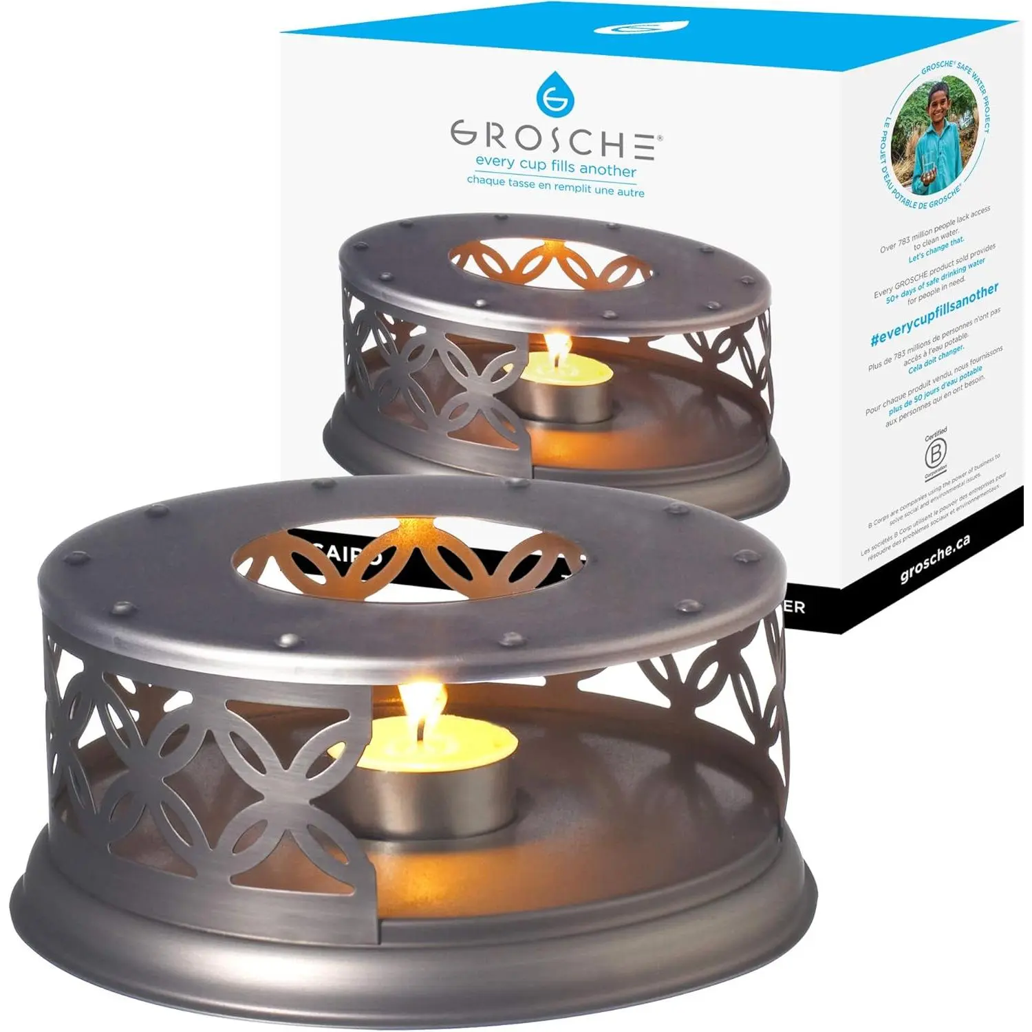 Cairo Premium Teapot Warmer - Tea Pot Warmer with Candle - Tea Warmers for Teapot - Food Warmer - Pot Warmer (Bronze)