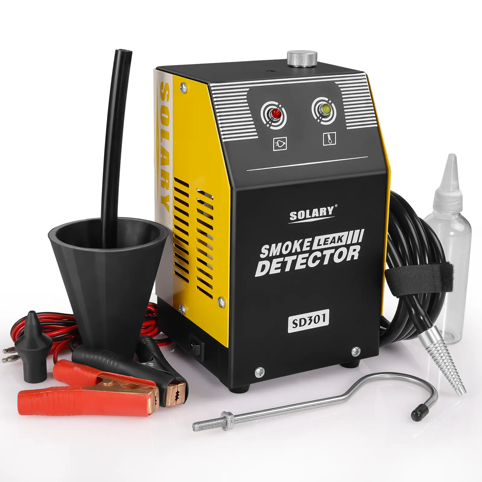 SOLARY Automotive Smoke Machine Leak Detector - 12V DC EVAP Vacuum Diagnostic Tester for Pipe System