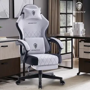 Dowinx Lumbar Massage Support office game Chair, spring cushion fabric, foot pedal ergonomic chair 300 LBS Dowinx Lumbar Massage Support office game Chair, spring cushion fabric, foot pedal ergonomic chair 300 LBS