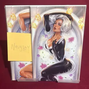 Black Cat in Tub Nice/Naughty Paper set