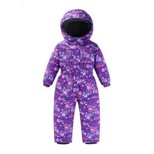 New Children's Winter Ski Suit for Girls Outdoor Sports Waist-cinched One-piece Ski Suit