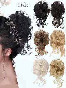 KAIRIYA Bun Hair Piece with Claw Clip, Synthetic Fake Hair Bun for Women, Updo Chignon Ponytail Extension, Synthetic Soft Hairpieces