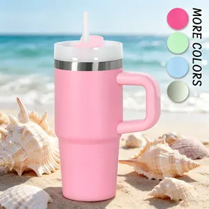 14 Oz Tumbler with Handle and Straw , Stainless Steel Vacuum Insulated Tumbler Keep Cold Heat and Ice, Gifts for Girlfriends,Mom Cups