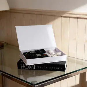 2pcs Magnetic Openable Home Decor Storage Box, Bedroom Living Room Coffee Table Versatile Organizer, Coin Remote Control Holder, Home Decor Organiser, Photography Props