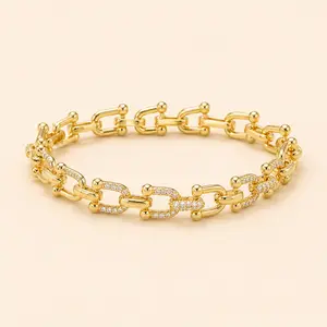 GOLDET NYC  18K Gold Filled Interlocking Bracelet