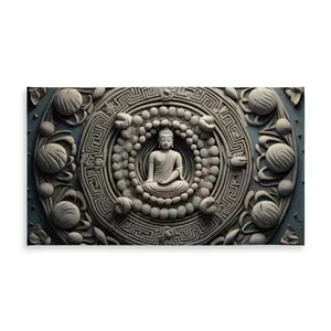 MWW C1TCLRGEWXE6GZ 58 x 102 in. Spiritual Peace Turquoise Tablecloth for Indoor & Outdoor Decor