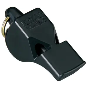212 MAIN Fox 40 3-Chamber Referee Whistle with Mouthpiece - Black Olympic-Use Sports & Outdoor Lacrosse Coaching Supplies