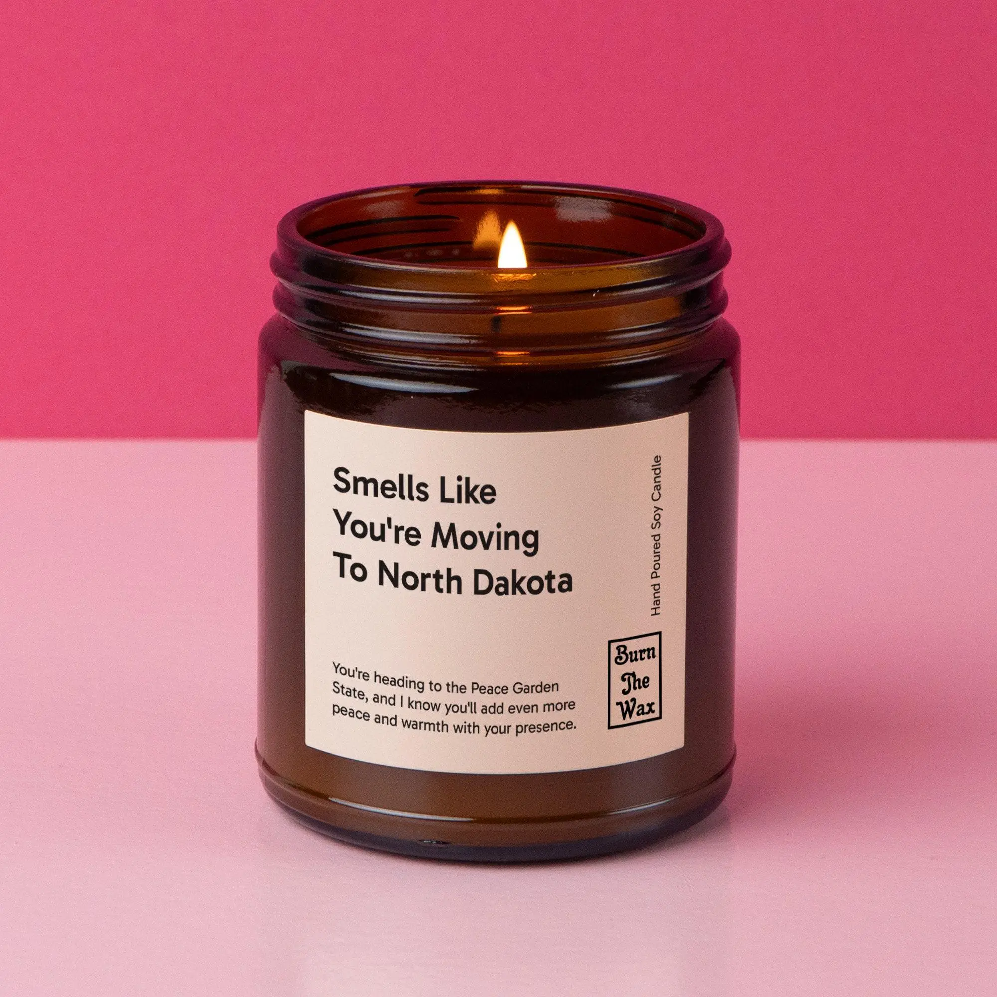 Smells Like You're Moving To North Dakota Soy Candle | Personalized Gift for Friend/Family Moving, New Job, New Life